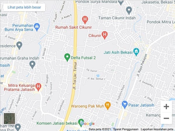 map Jatiasih Central City